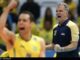Brazil men's national volleyball team head coach Bernardinho during an international volleyball match