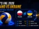 Poland vs Ukraine Men’s VNL 2026 quarterfinal preview graphic with team flags, tournament records and Ningbo Finals branding