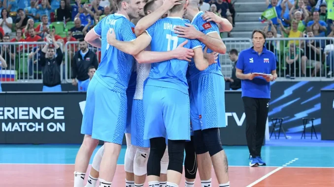 Slovenia men’s national volleyball team during the 2022 World Championship