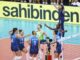 Slovenia players celebrate during the Women’s EuroVolley 2026 match against Germany