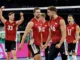 Germany players celebrate their five-set comeback victory over Bulgaria at Men’s EuroVolley 2026